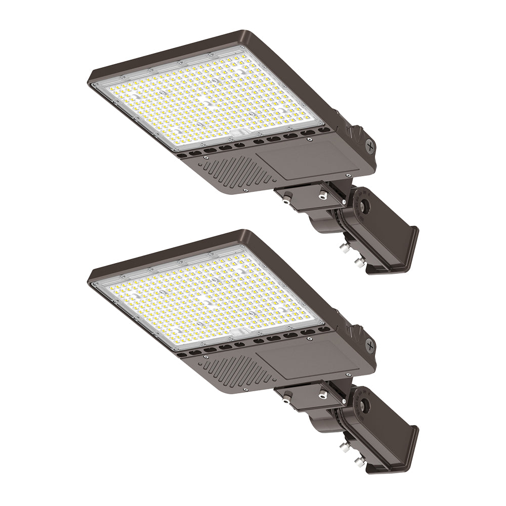 LED Shoebox Light 277-480Vac 150W 5000K (Non-Dim) 21000LM 400W Equivalent Type III 2PK