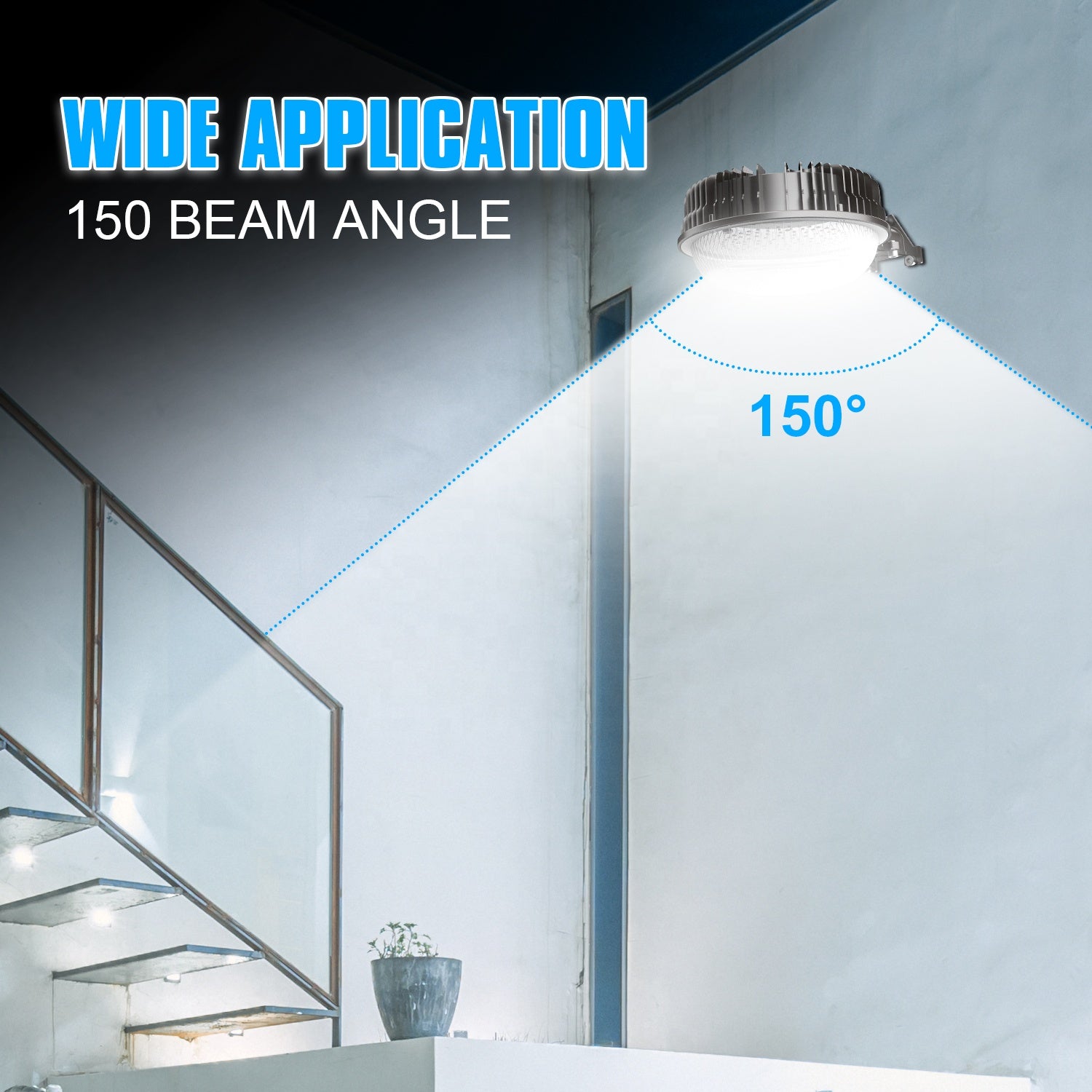 LED Barn Light with Integrated Photocell 120-277Vac 50W 5000K 7000LM 8PK