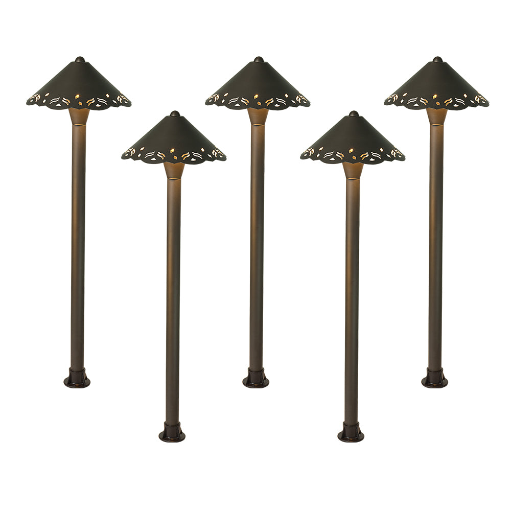 Solid Brass Landscape Path Light Drop-in Fixture (G4 Bulb Not included) 5PK