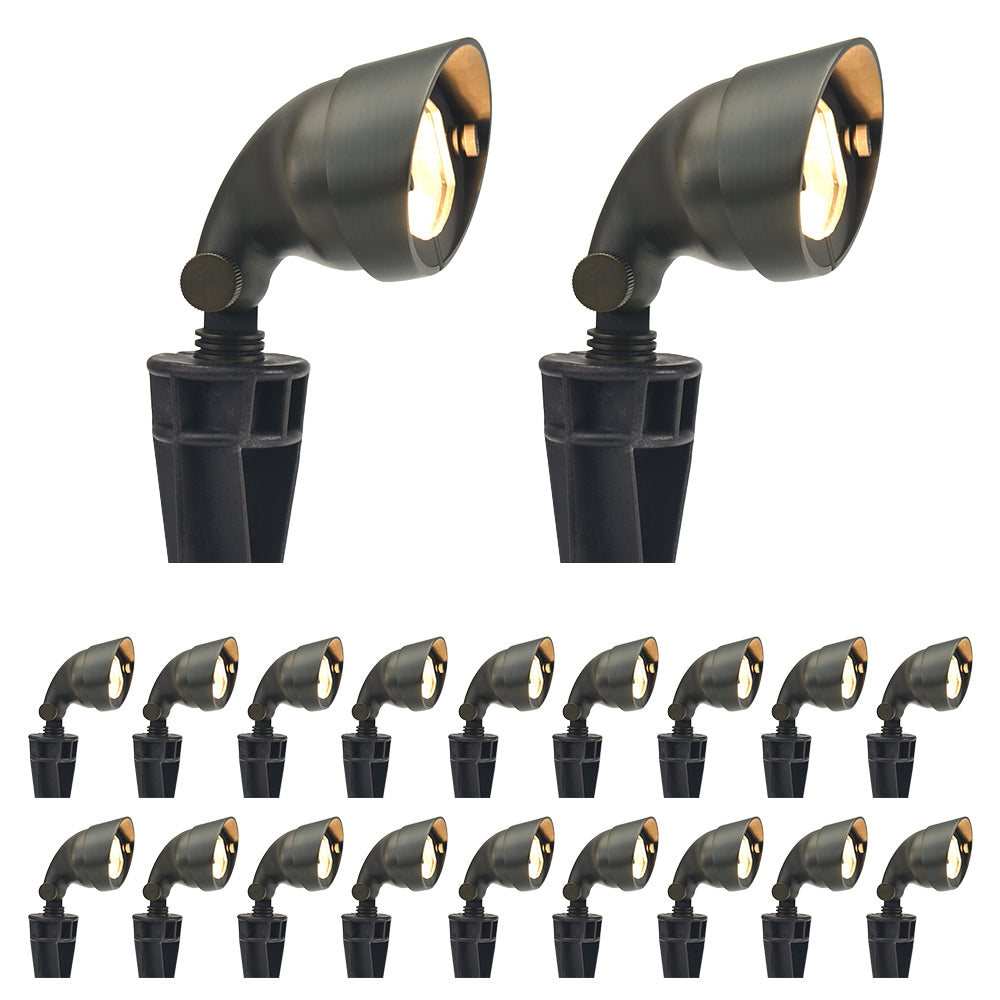 Solid Brass Wall Wash Light Drop-In Fixture (G4 Bulb Not Included) 20PK