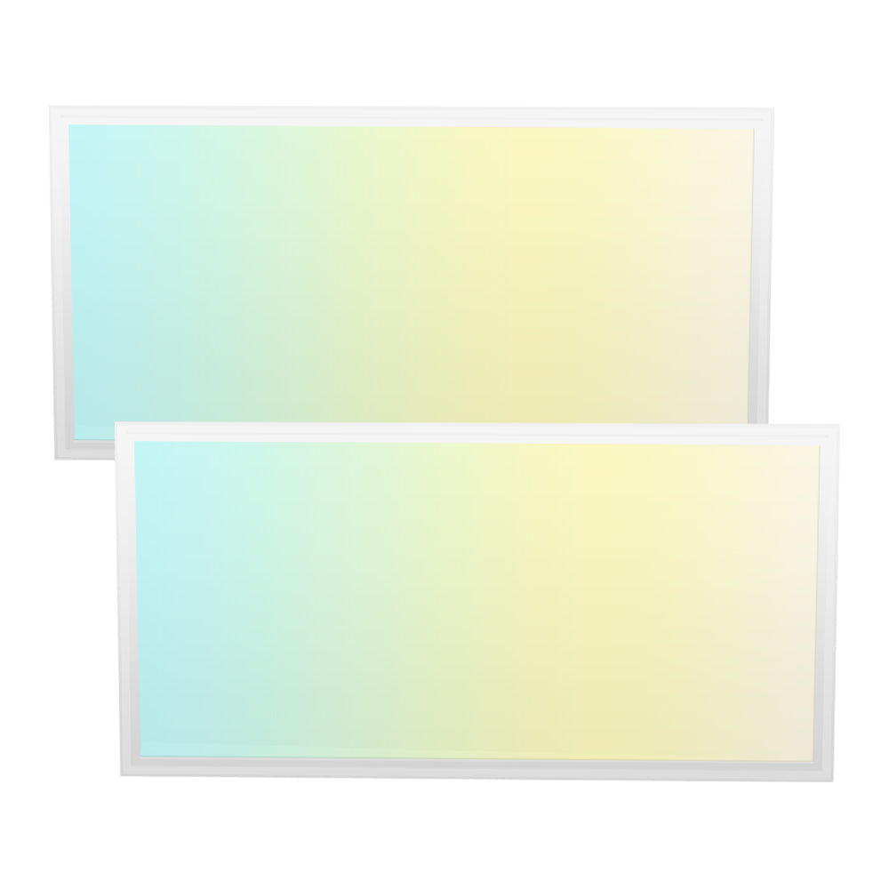 2x4FT LED Panel Lights 120-277Vac 50W (5 Watts) 5000K (4 CCT) 0-10V Dim 6500LM 2PK