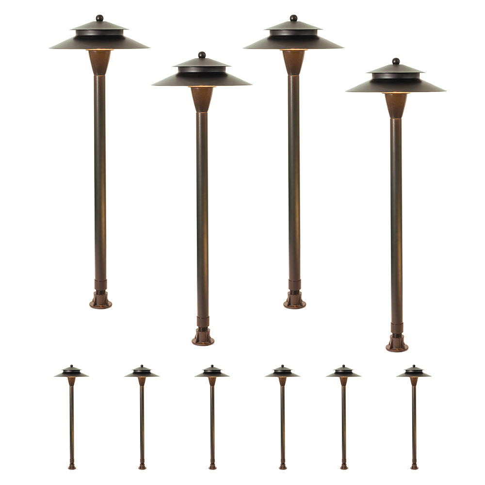 Solid Brass Landscape Path Light Drop-in Fixture (G4 Bulb Not included) 10PK