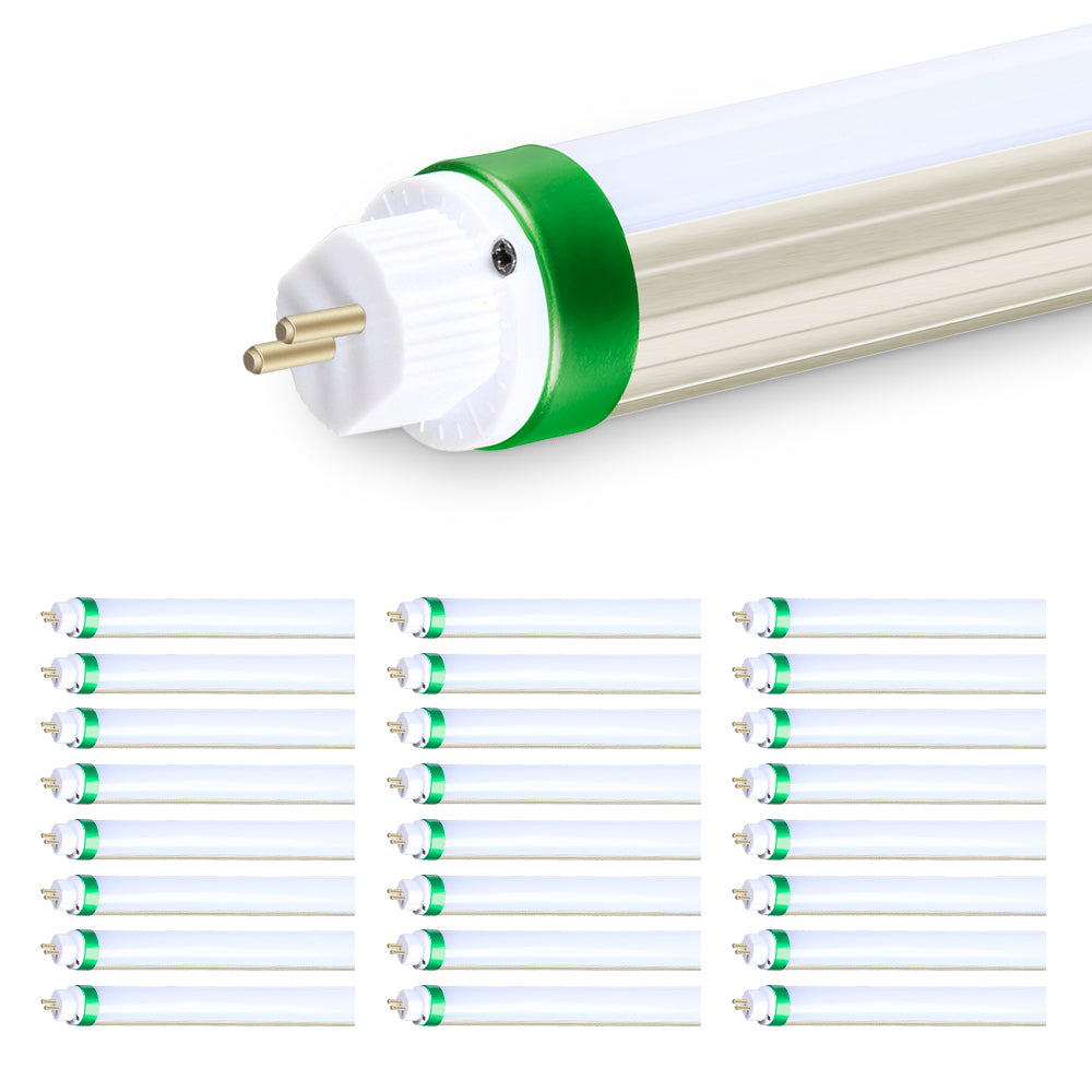 T5 4FT 120-277Vac 18W 5000K LED Tube Light 160LM/W Frosted Cover Type B Bypass Ballast Dual End Power Input UL DLC FCC Listed 25PK