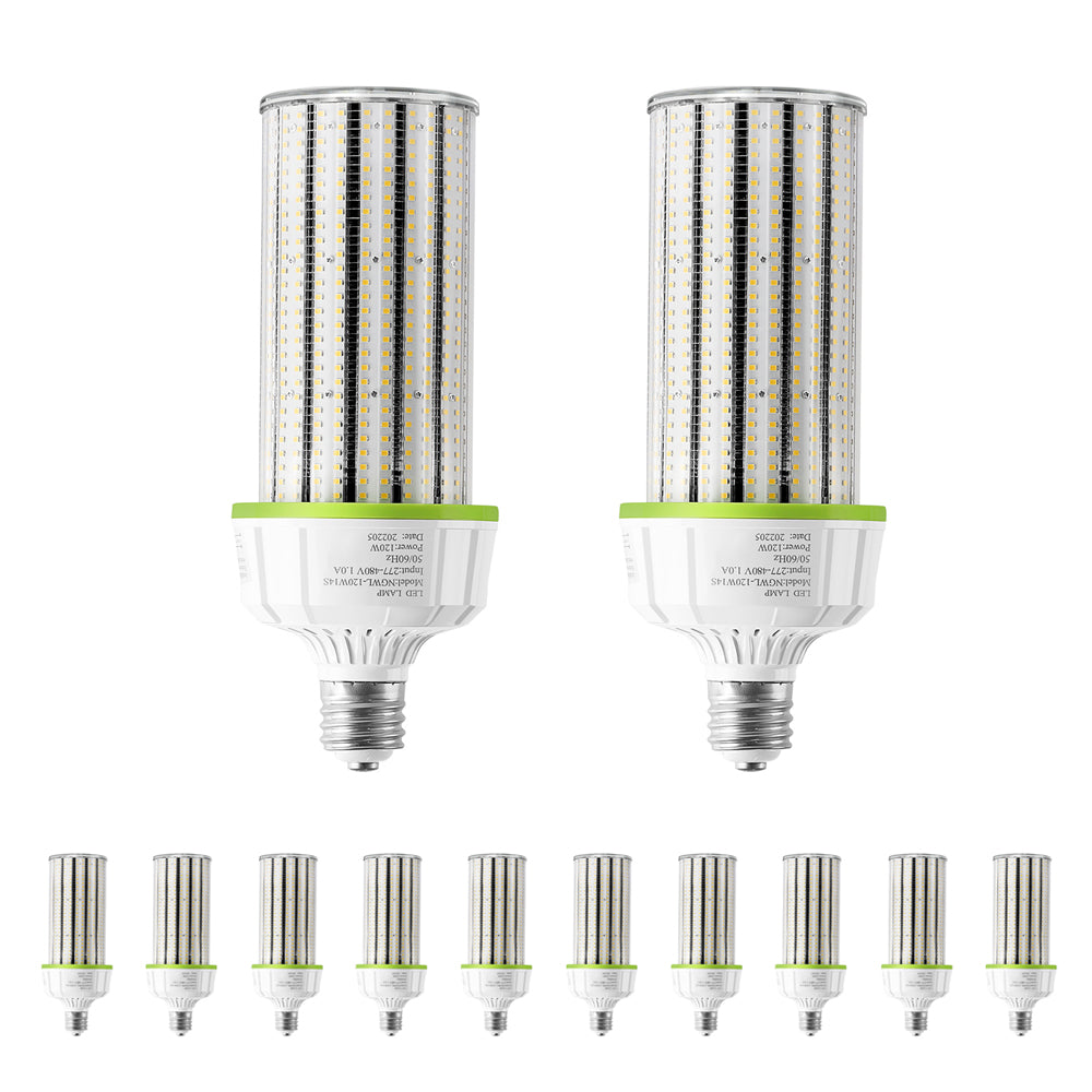 LED Corn Light Bulb E39 Base with PC Cover 120-277Vac 120W (400W Halide Equivalent) 5000K 16800LM 12PK