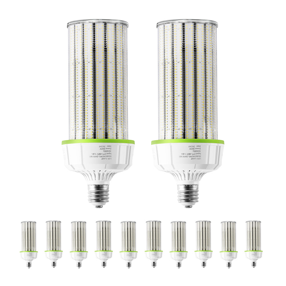 LED Corn Light Bulb E39 Base with PC Cover 277-480Vac 200W (600W Halide Equivalent) 5700K 28000LM 12PK