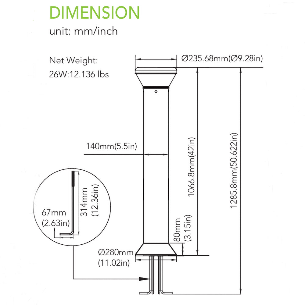 Haloitte Lighting Bollard Light 